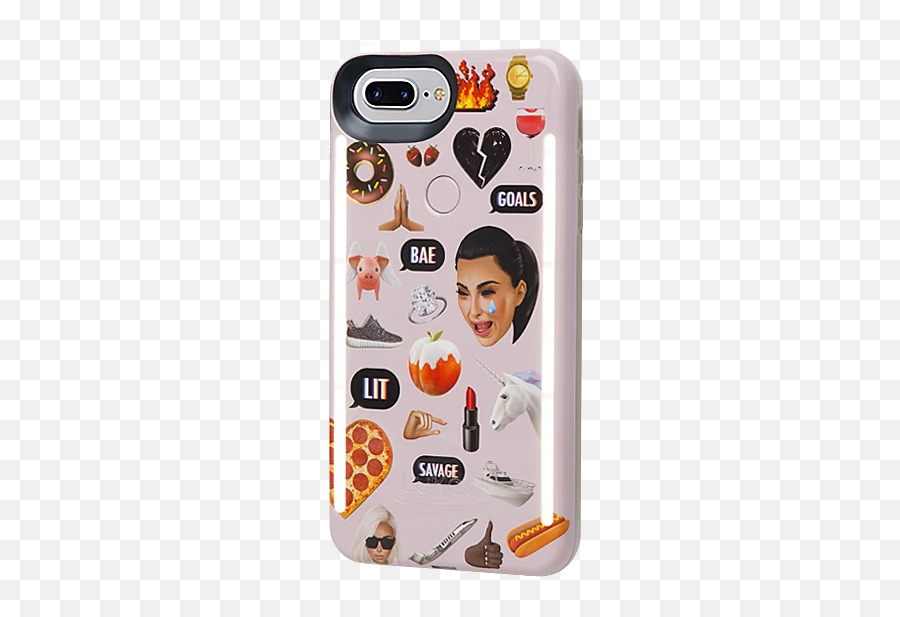 Kimoji Pink Collage Case - Lumee Case Iphone 8 Plus Emoji,Emoji Iphone Case