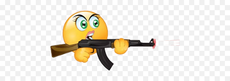 Gangster Stickers For Telegram - Assault Rifle Emoji,Air Quotes Emoji