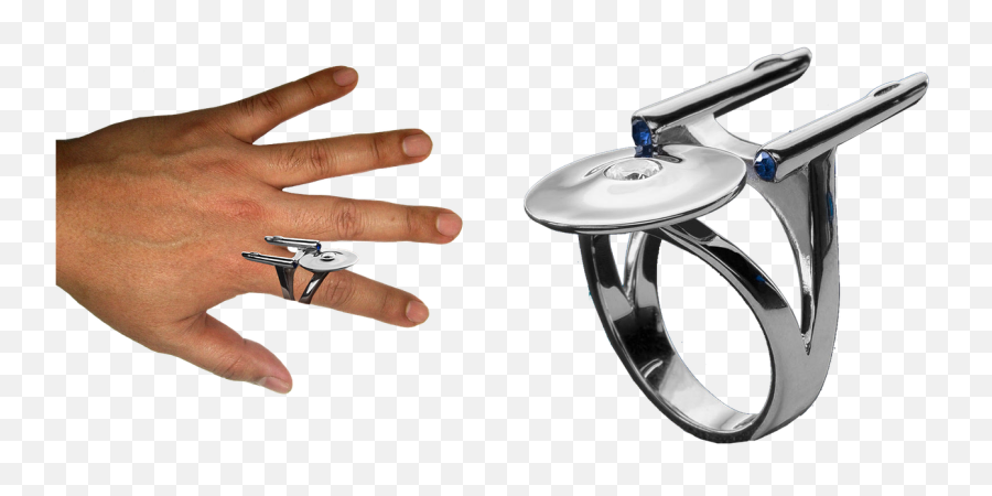 Spaceship Ring Enterprise Isolated Hand - Enterprise Ring Emoji,Diamond Ring Emoji