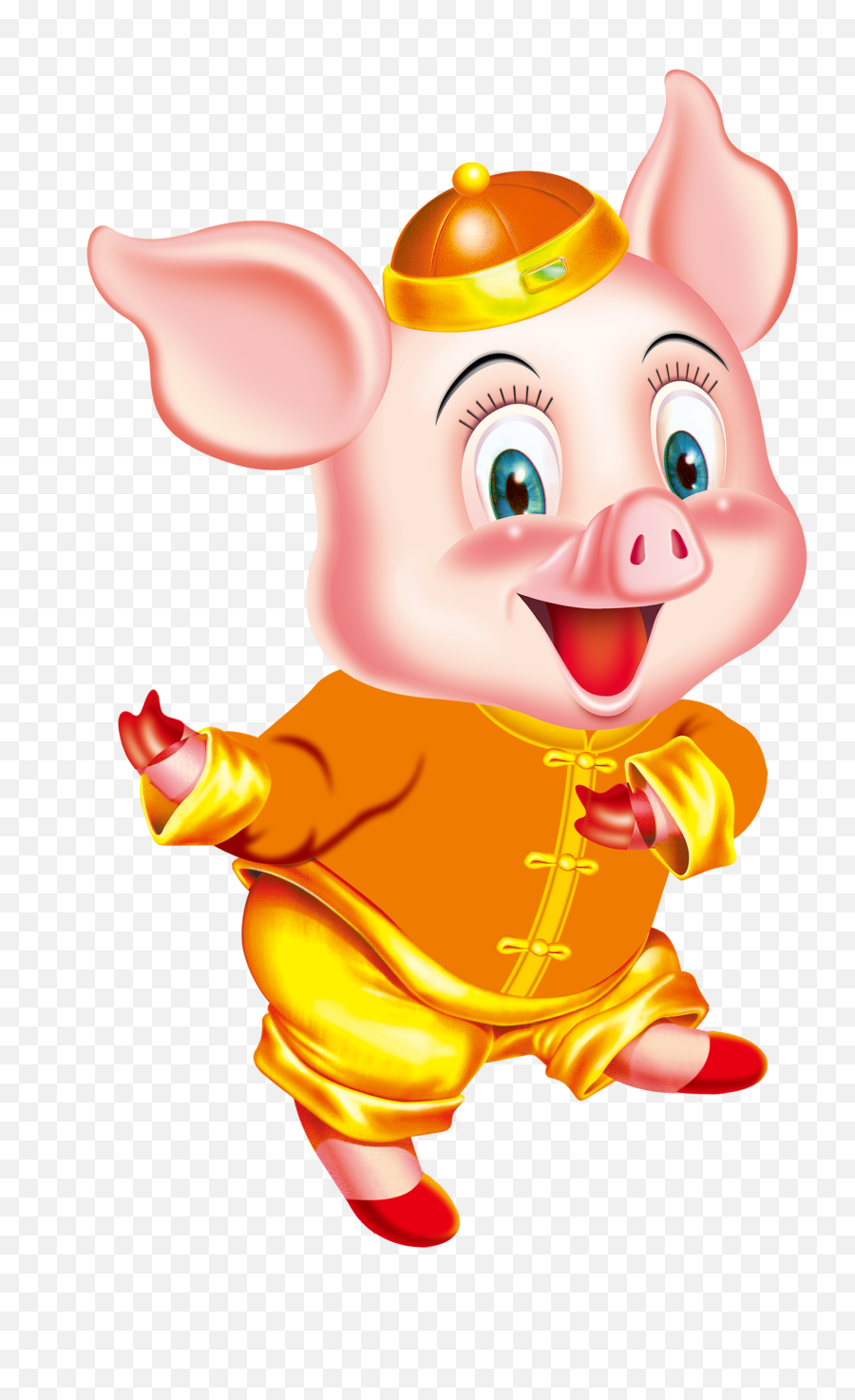 Feng Fortune - Chinese Zodiac Pig Clip Art Emoji,Candy Face Lemon Pig Emoji