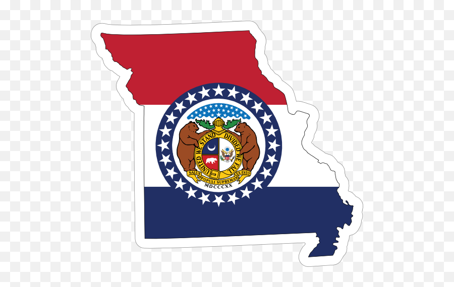 Missouri Flag State Sticker - Missouri Flag Map Emoji,Oklahoma Flag Emoji