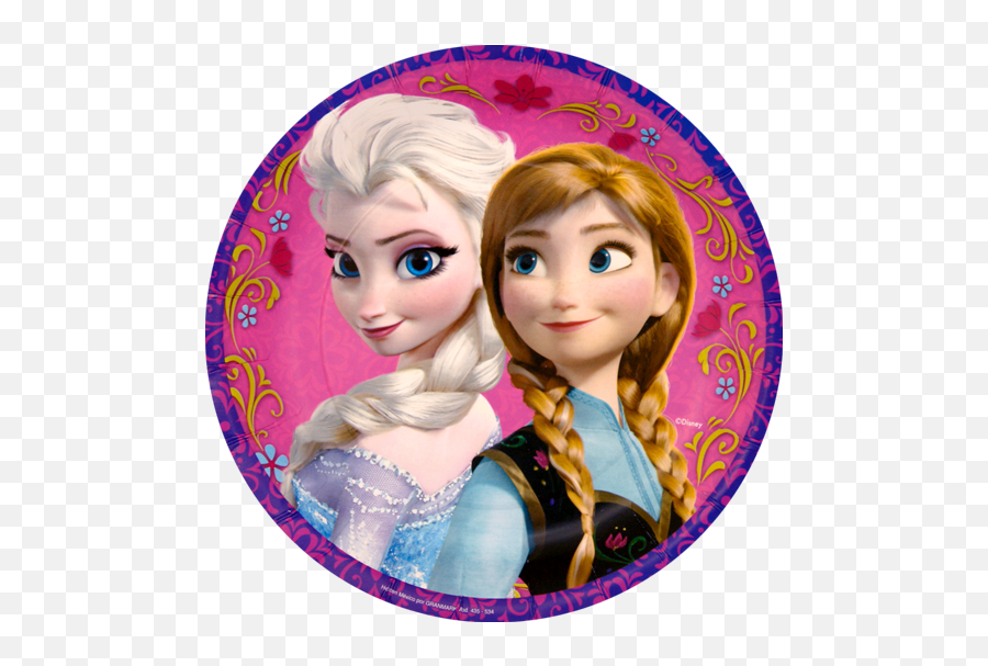 Plato Grande De Frozen - Imagen De Frozen Redondo Emoji,Frozen Emoticon