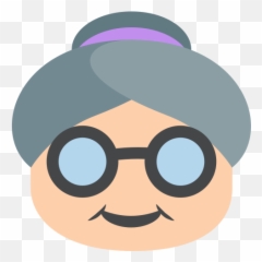old woman medium - light skin tone Emoji high definition De Abuelos
