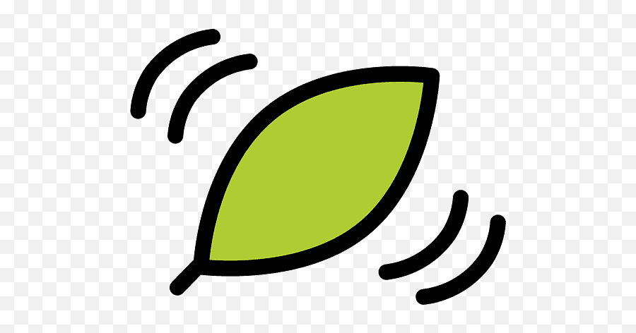 Leaf Fluttering In Wind Emoji Clipart - Emoji,Windy Emoji