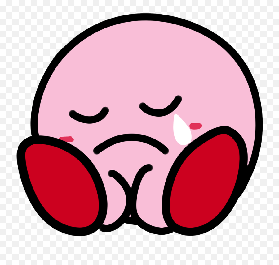 Zerossox On Twitter Kirby As The Two Crying Emoji Blobs - Dot,Crying Emoticon Text