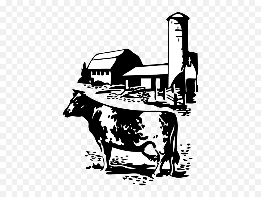 Cow On A Farm Png Svg Clip Art For Web - Download Clip Art Barn With Cows Svg Emoji,Barn Emoji