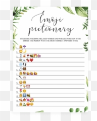 Papersizzle - Bridal Shower Emoji Pictionary,Mail Order Bride Emoji