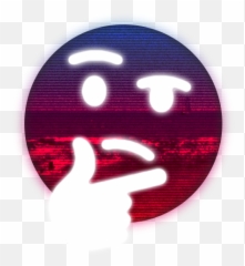 T H I N K I N G - Vaporwave Thinking Emoji,Hyperthink Emoji