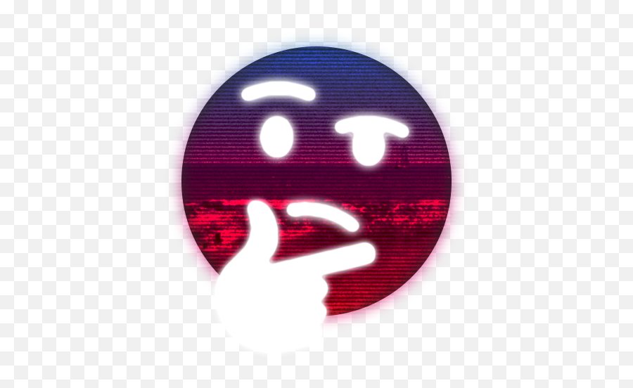 T H I N K I N G - Vaporwave Thinking Emoji,Hyperthink Emoji