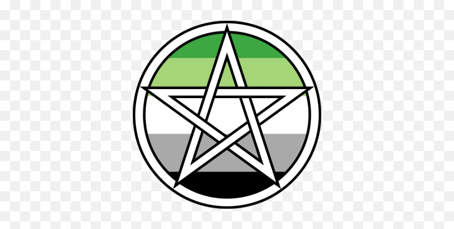 Pentagram Pentacle Lgbt Aromantic Pride - Transparent Wicca Clipart Emoji,Pentacle Emoji