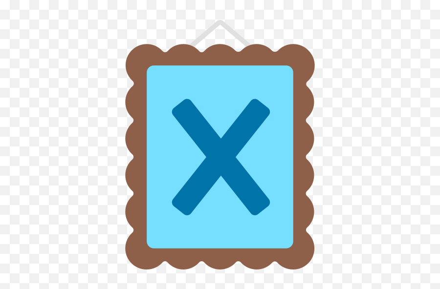Fxemoji U1f5be - Cross,Blue Emojis