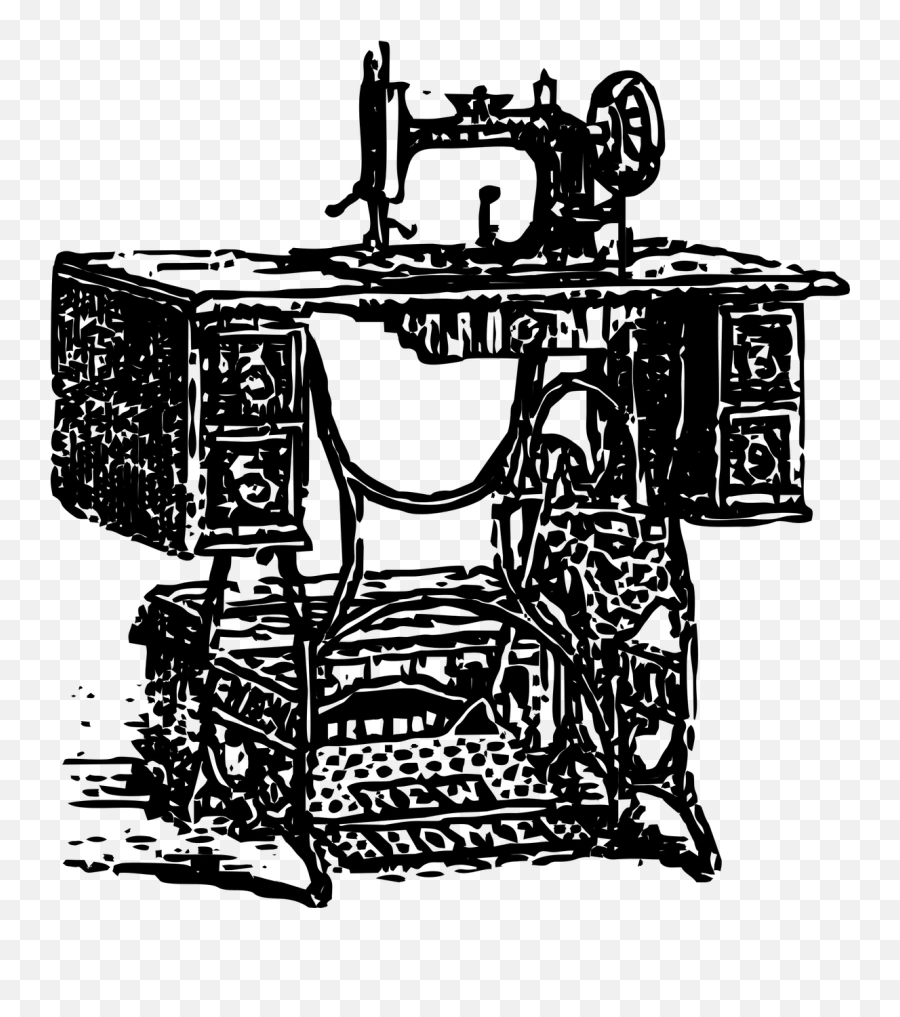 Sewing Machine Vintage Sewing Sew - Retro Sewing Machine Png Emoji,Emoji Scissors And Money