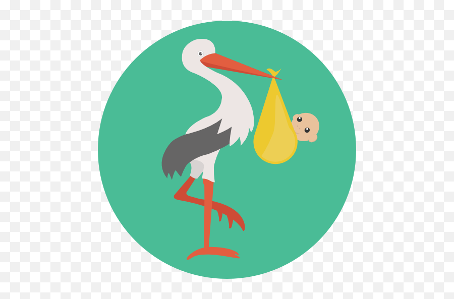 Stork Picture - Baby Stork Icon Emoji,Stork Emoji
