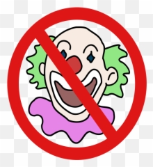 No Clowns Symbol - Clipart Emoji