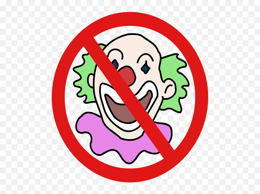 No Clowns Symbol - No Clowns Clipart Emoji,See No Evil Hear No Evil Speak No Evil Emoji