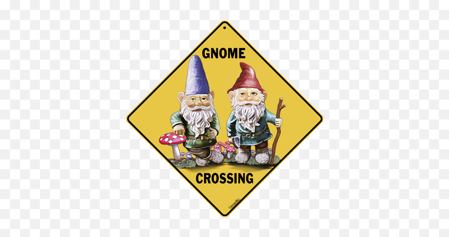 Gnome Crossing Sign - Crossing Sign Emoji,Garden Gnome Emoji