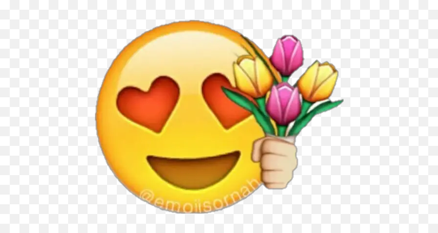 Emoji Stickers For Whatsapp - Emojis Love Heart Eyes,Tulip Emoji