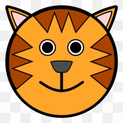 Tiger Cartoon Face - Tiger Face Clipart Emoji,Rosy Cheeks Emoji