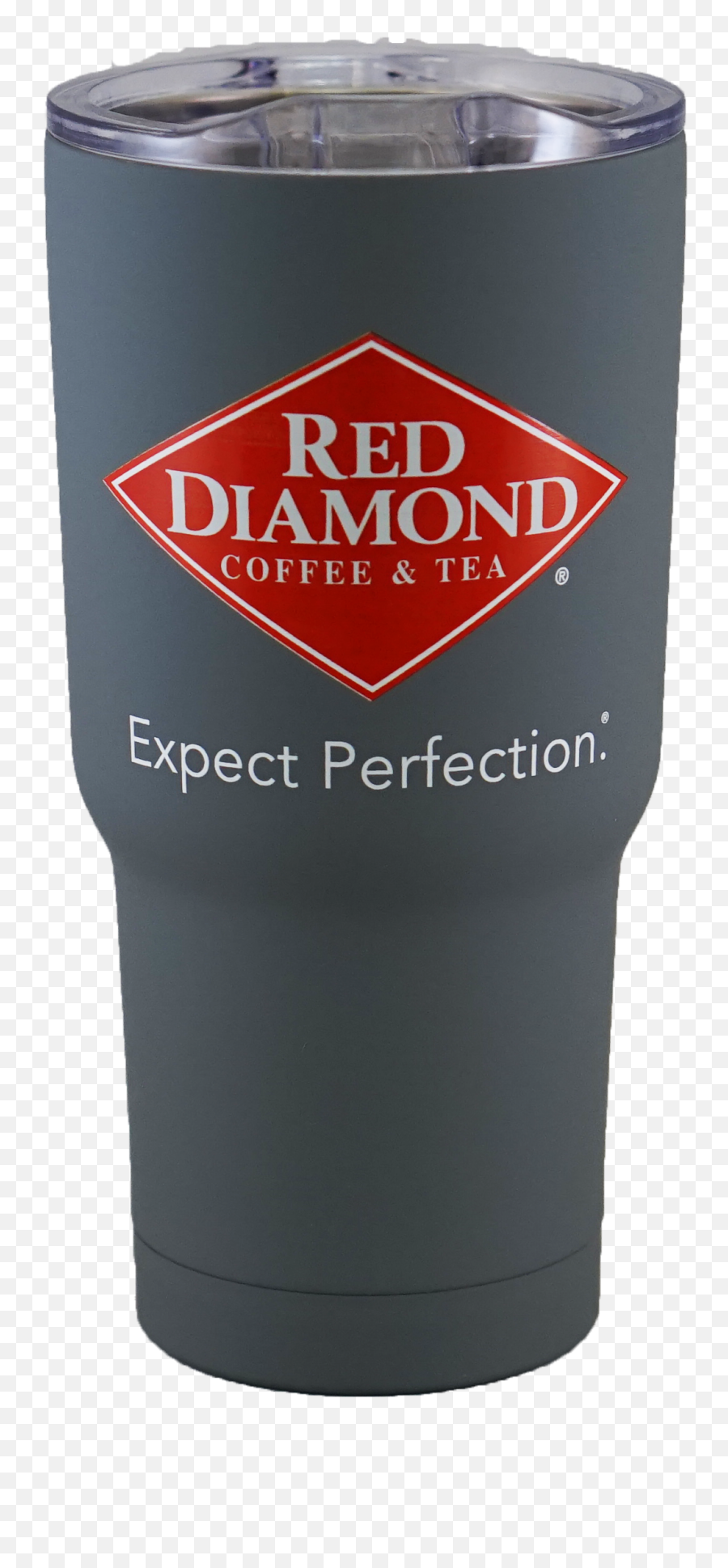 Grey Soft Touch Hot And Cold Tumbler - Red Diamond Tea Emoji,Shot And Diamond Emoji