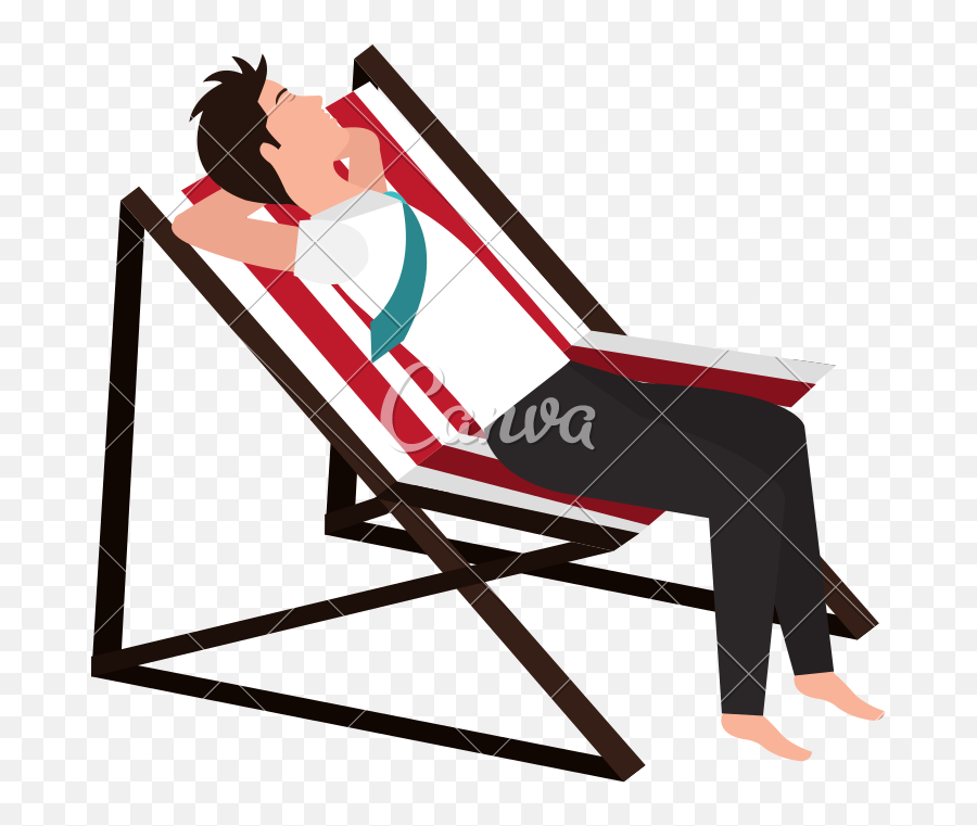 Businessman Relaxed In Beach Chair - Folding Chair Emoji,Rocking Chair Emoji