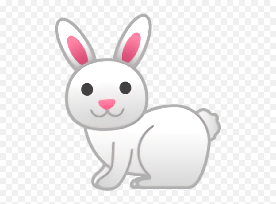 Rabbit Cartoon White For Easter Day - Cartoon Rabbit Png Emoji,White Rabbit Emoji