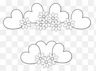 Hearts Flower Flowers Drawing - Luckiest Girl In The World Emoji