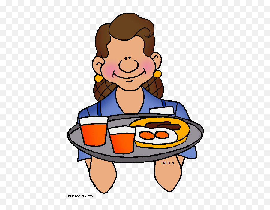 Meal Waitress Clip Art Png Image - Waiter Clip Art Emoji,Waiter Emoji