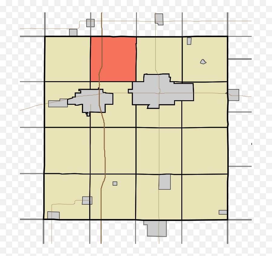 Map Highlighting Lincoln Township - Pattern Emoji,Tan Square Emoji