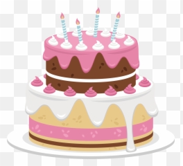Pink Birthday Cake Png Picture - Birthday Cake Vector Png Emoji,Pink Emoji Cake