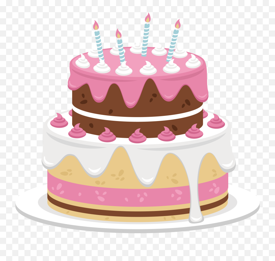 Pink Birthday Cake Png Picture - Birthday Cake Vector Png Emoji,Pink Emoji Cake