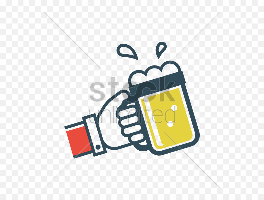 Beer Mug In Hand Vector Image - Clip Art Emoji,Beer Emoticon Text