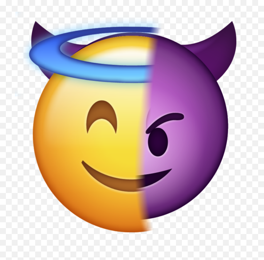 Largest Collection Of Free - Toedit Angelemoticon Stickers Devil Emoji,(y) Emoticon