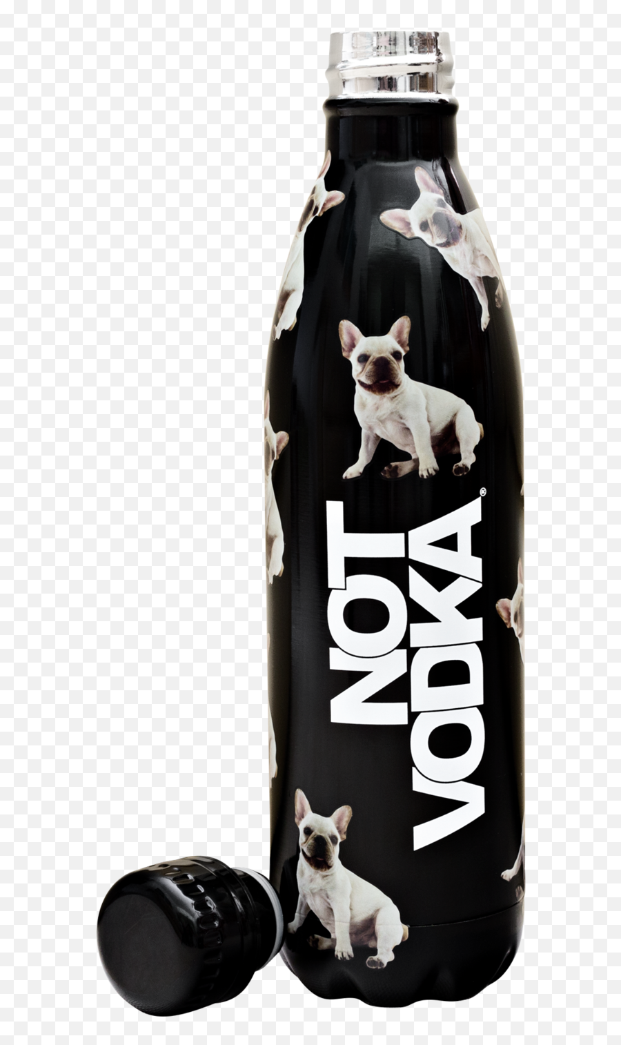 Not Vodka - Bullet Bottle French Bulldog 25 Oz Sphynx Emoji,Bulldog Emoji