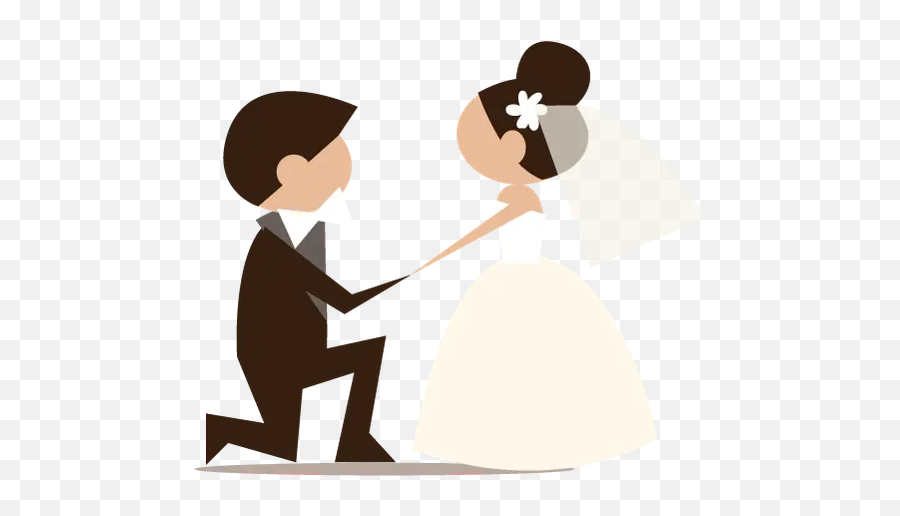 Couple Whatsapp Stickers - Groom And Bride Vector Png Emoji,Marriage Emoji