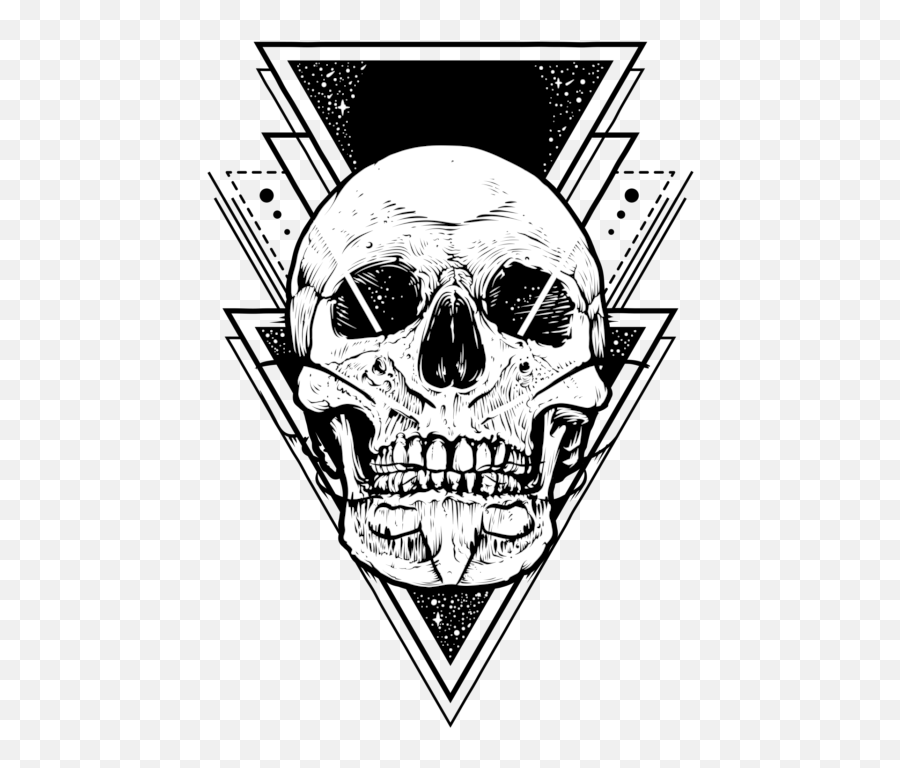 Cool Skull Tattoo Design Png Image Free Download Searchpngcom - Skull Tattoo Design Emoji,Cool Emoji Art
