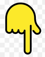 Emoji - TypographyGuru Mano Señalando Abajo