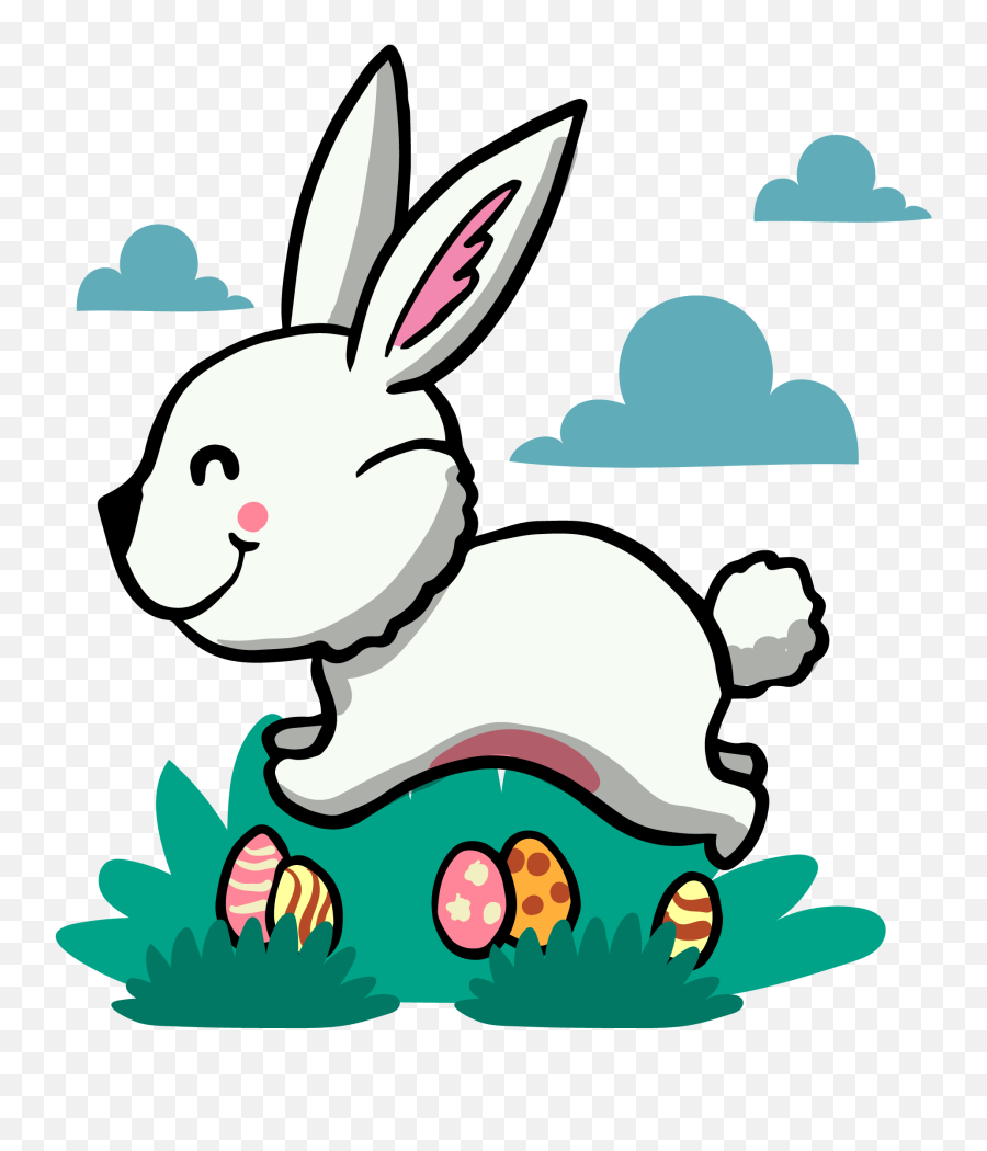 Rabbit Drawing Free Download On Clipartmag - Easy Cute Bunny Easter Egg Cartoon Easter Bunny Rabbit Drawing Emoji,Easter Bunny Emoticon
