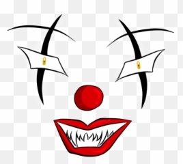 Easy Creepy Faces Drawings - Evil Clown Transparent Emoji