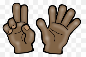 Brown Hands Clipart - Subitizing Emoji