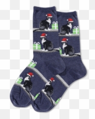 Womenu0027s Christmas Cats Crew Socks u2013 HOTSOX - Emoji