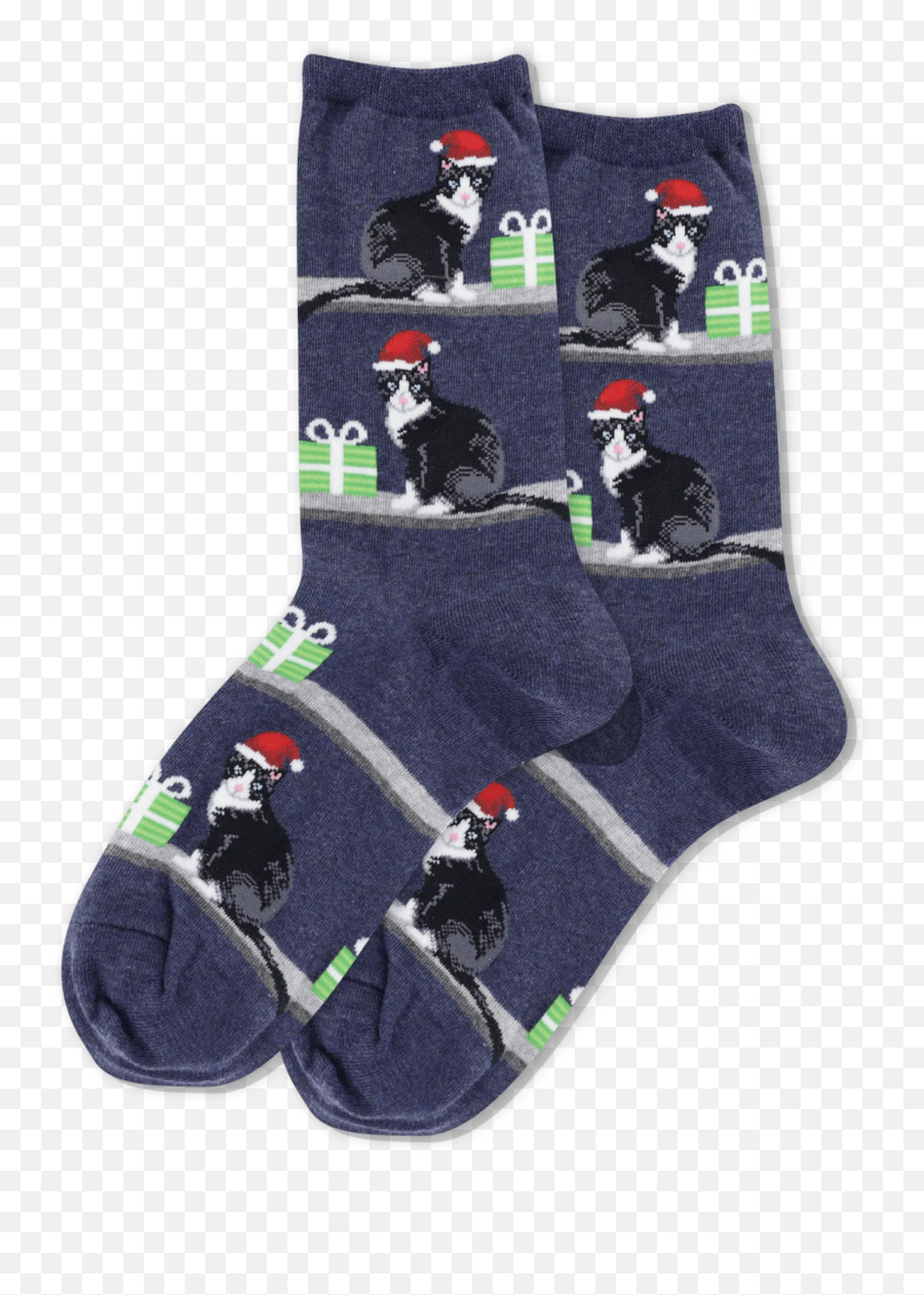 Womenu0027s Christmas Cats Crew Socks U2013 Hotsox - Sock Emoji,Lady Cat Emoji