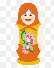 Happy Matryoshka - Russian Nesting Doll clipart Free Emoji