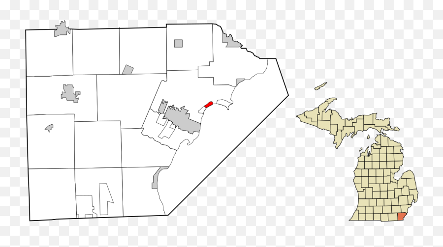 Monroe County Michigan Incorporated And Unincorporated - Diagram Emoji,Beach Emoji