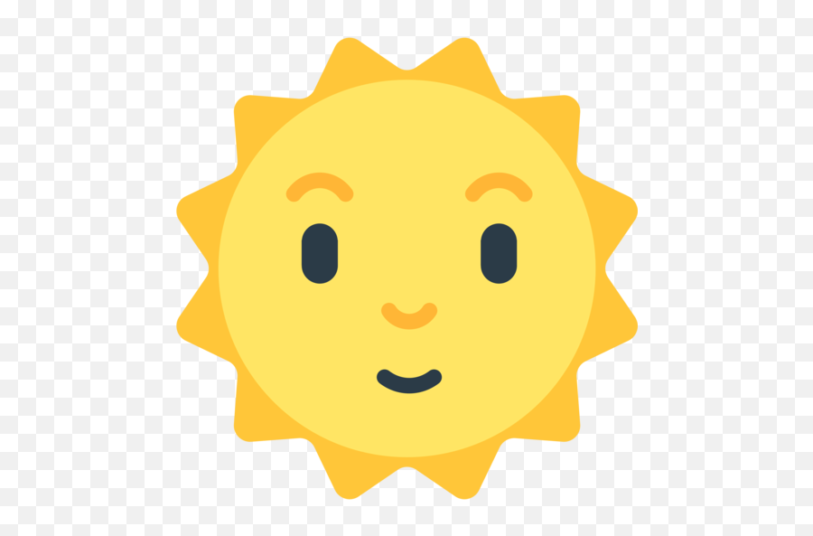Sun With Face Emoji - Clip Art,Sun Emoji
