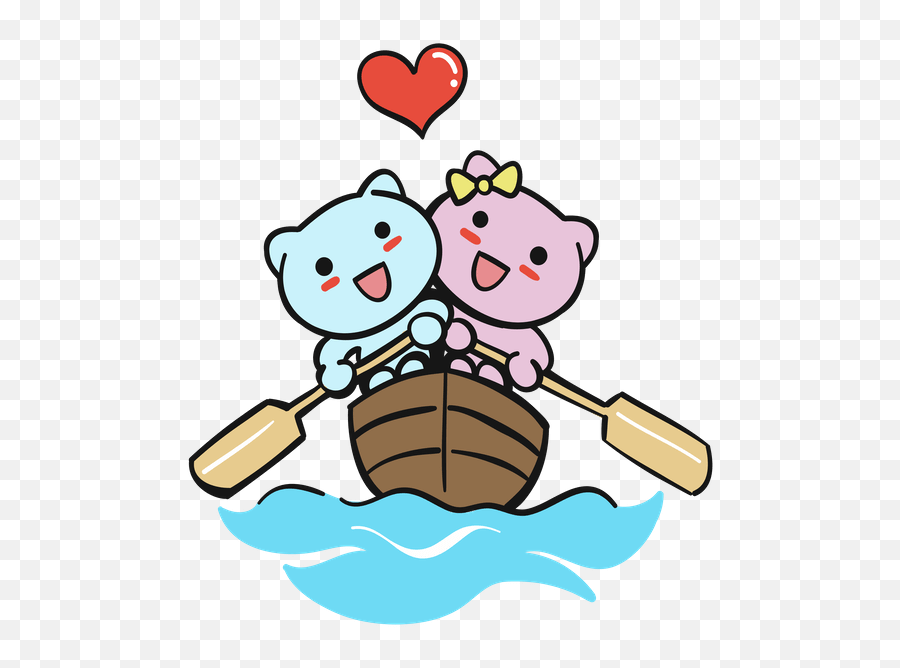 Love Is Rowing A Boat Together Clipart - Full Size Clipart Happy Emoji,Yogi Emoji