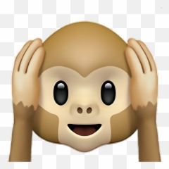 Monkey Ears Emoji Emoticon Iphone -