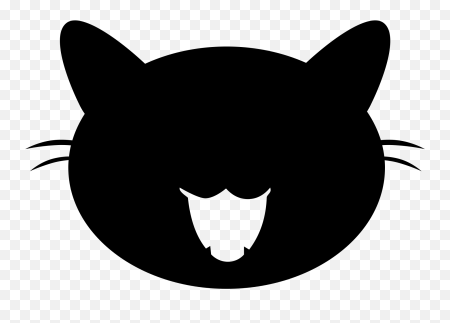 Cat Face Silhouette At Getdrawings - Cat Face Vector Png Emoji,Cat Face Emoji