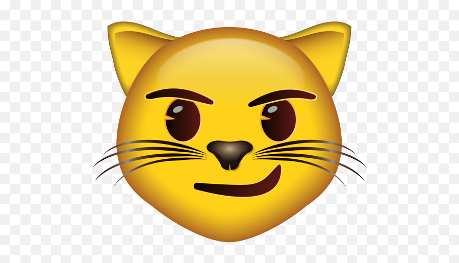 Cat Face With Wry Smile - Cat Emoji With Glasses,Wry Smile Emoji