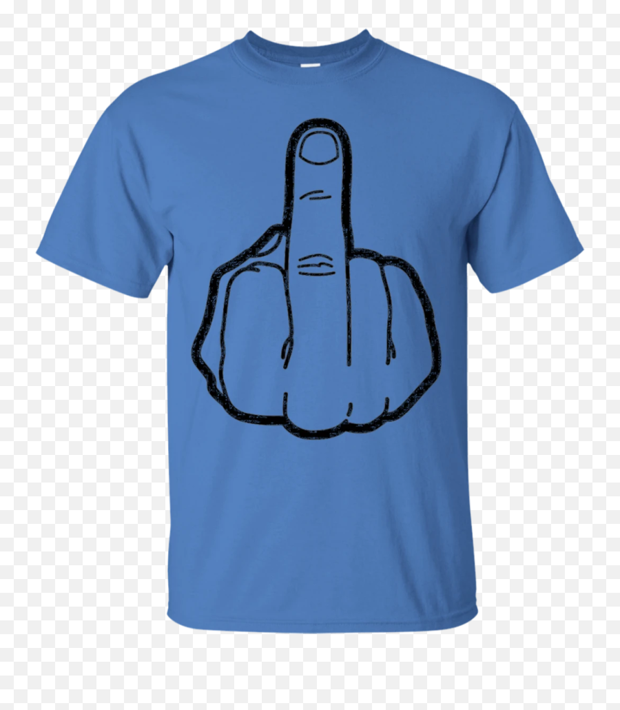 Middle Finger Drawing Fuck You Biker - Family Is Forever Shirt Emoji,Flipping The Bird Emoticon
