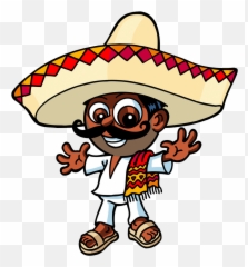 Mexican Stereotype With Sombrero And Emoji